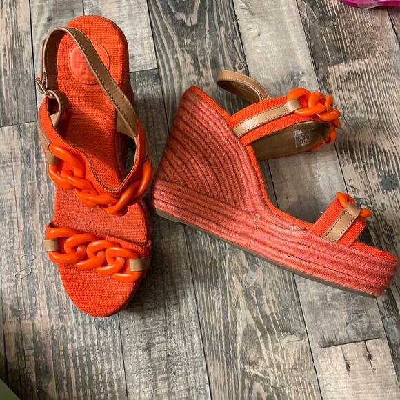 Vintage Troy Burch Wedge  heels - Picture 1 of 1